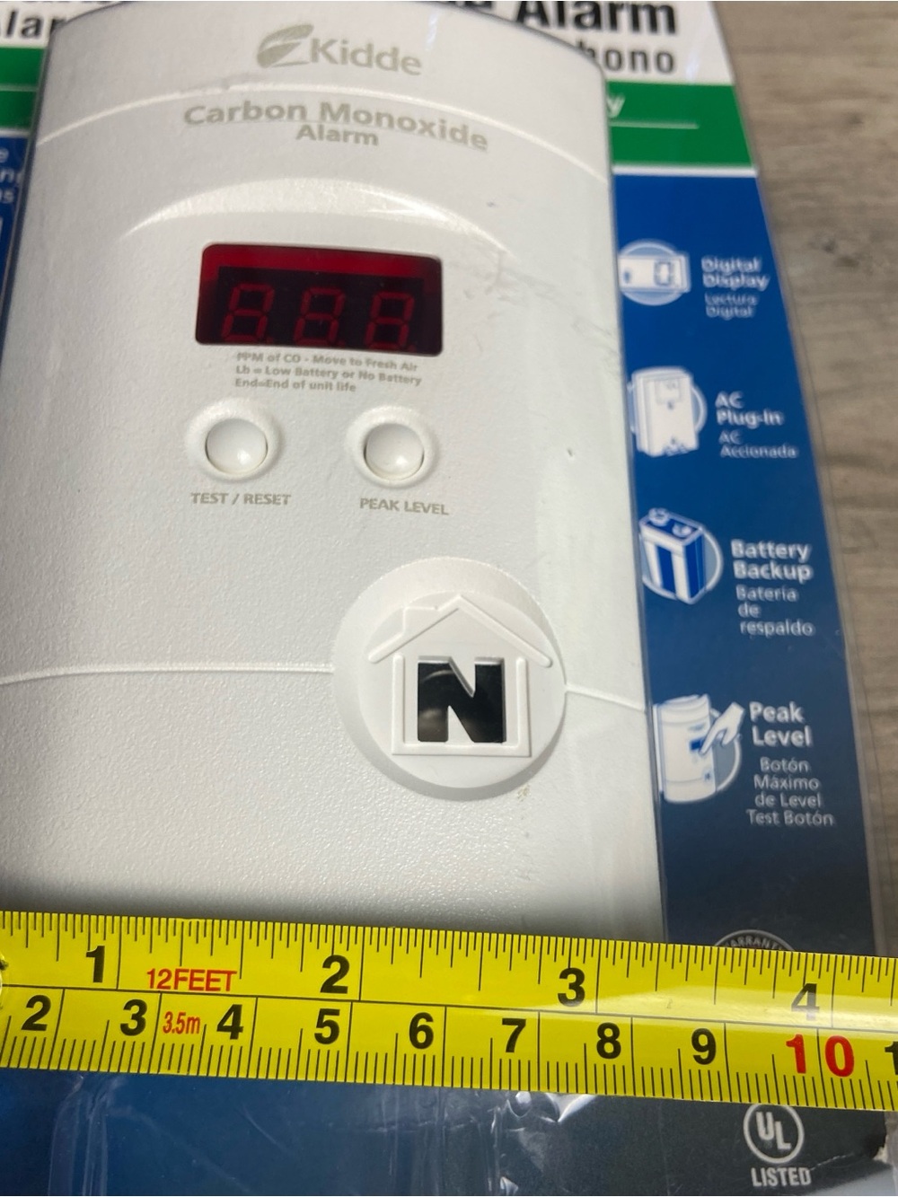 Kidde‎ Carbon Monoxide Alarm | Digital Display Plug in Battery Backup NEW - Picture 9 of 9